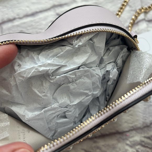 Kate spade heart crossbody lilac moon purple pearls - Picture 8 of 12